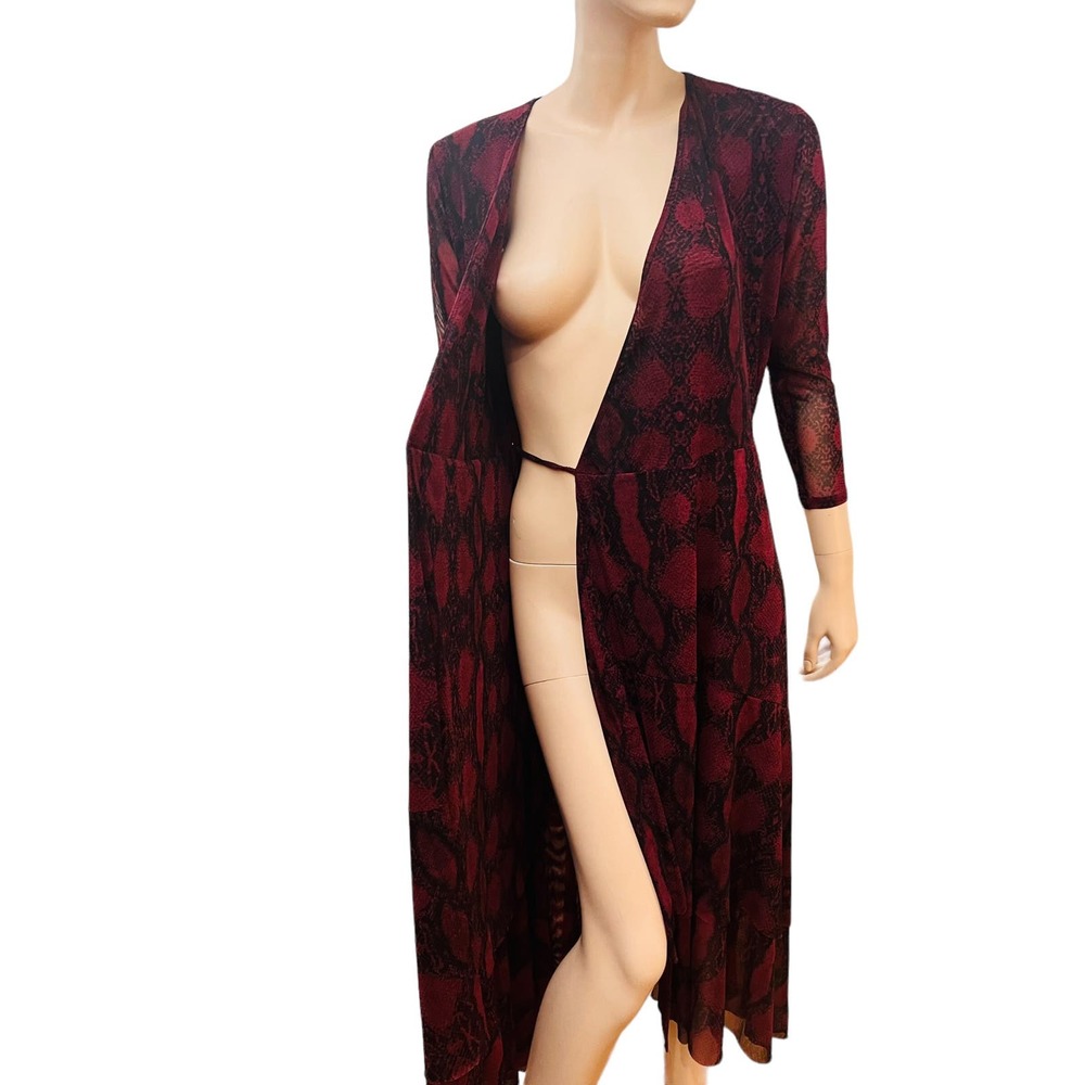 Whbm Python Print Mesh Wrap Dress New W/ Tag Sz 4… - image 5